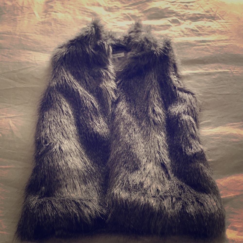 Calvin Klein faux fur vest